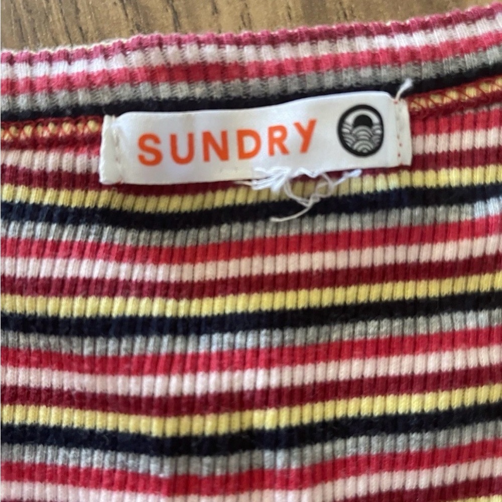 Sundry Multicolor Striped Racerback Maxi Dress - Picture 3 of 4